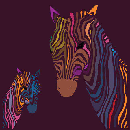 Zebra. Vector illustration.のイラスト素材