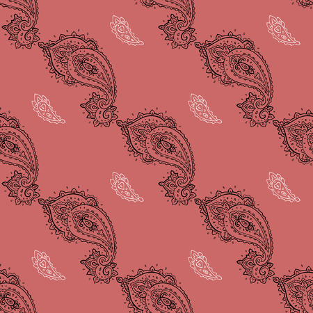 Seamless Paisley background.のイラスト素材