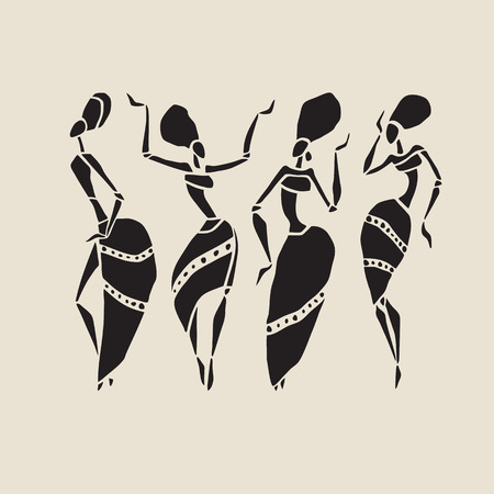African silhouette set.のイラスト素材