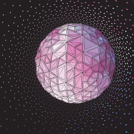 3D concept illustration. Abstract geometric background Vector illustration.のイラスト素材