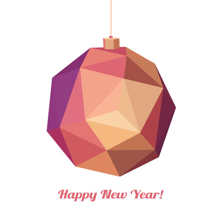 Geometric christmas ball. Abstract poster, space for your text.のイラスト素材
