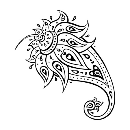 Paisley Ethnic ornament.のイラスト素材