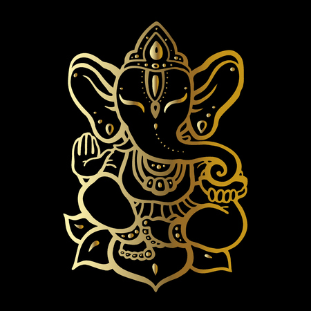 Hindu God Ganeshaのイラスト素材