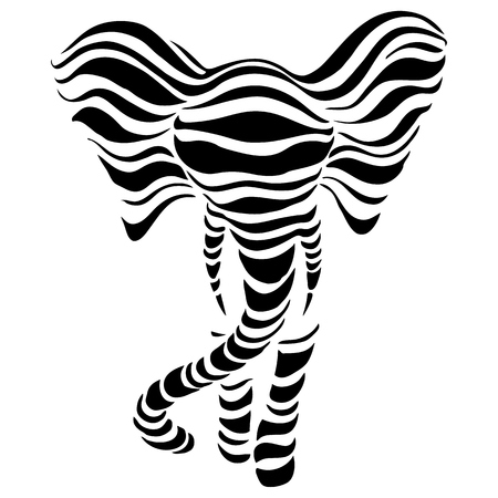 Abstract silhouettes of Elephantのイラスト素材