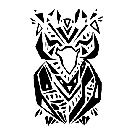 Crow in ethnic styleのイラスト素材