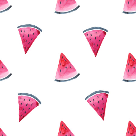Seamless pattern with watermelon slicesの写真素材