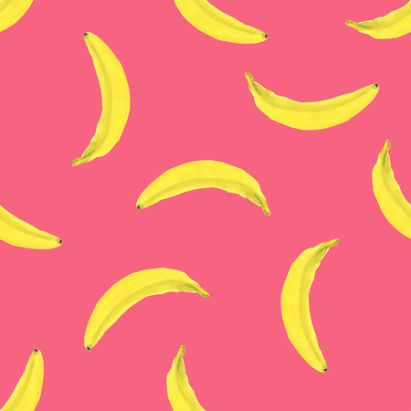 Bananas. Tropical patternの写真素材