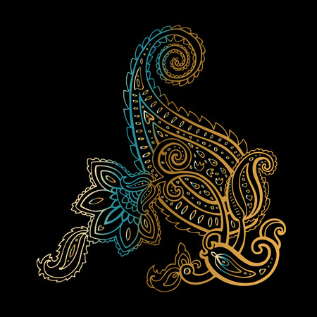 Paisley background. Hand Drawn ornament.のイラスト素材
