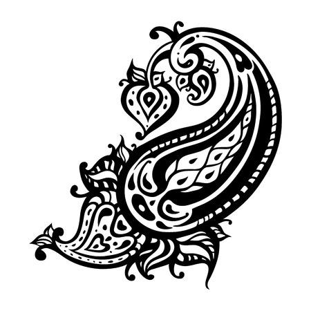 Paisley background. Hand Drawn ornament. Vector illustrationのイラスト素材