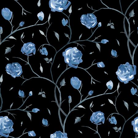 Hand Drawn seamless pattern of Rosesの写真素材