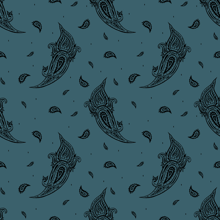 Paisley, Abstract Flower. Hand Drawn luxury old fashioned floral ornament, Victorian vector background. Can be used for wallpaper, website background, textile, phone case printのイラスト素材