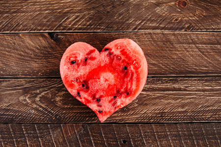 Watermelon heartの写真素材