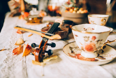 cooking and tea partyの写真素材