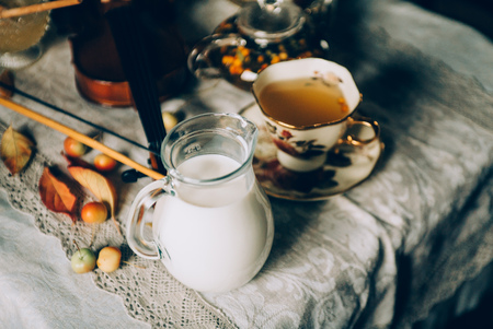 cooking and tea partyの写真素材