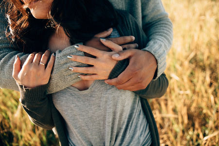 Lovers enjoy life and love each otherの写真素材