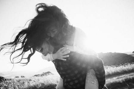 Lovers enjoy life and love each otherの写真素材