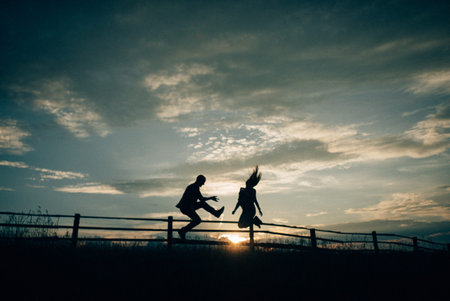 Happy love storyの写真素材