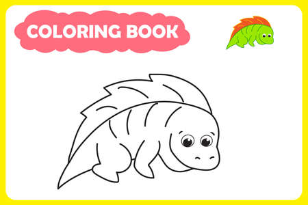 coloring book for children. African animal vector illustrationのイラスト素材