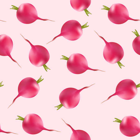 seamless pattern with radish, high quality vectorのイラスト素材