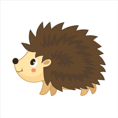 funny forest animal isolated on transparent background. vector illustrationのイラスト素材