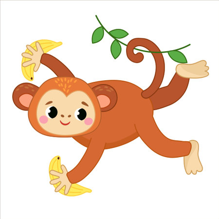 funny african animal isolated on transparent background. vector illustration. zooのイラスト素材