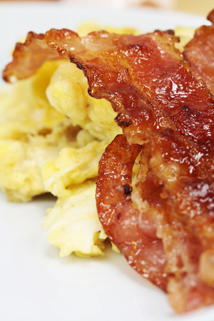 eggs with baconの写真素材