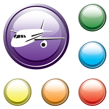 Set of the buttons. Trip. のイラスト素材