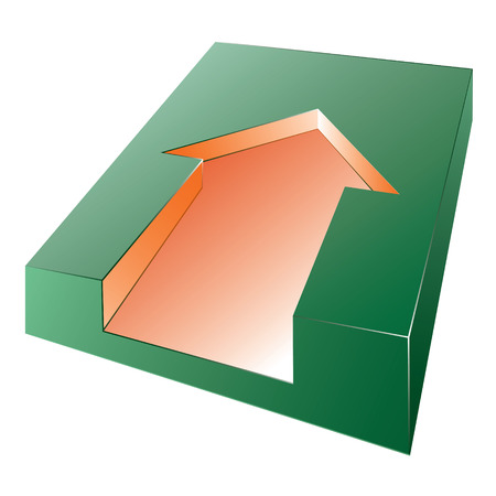 A sign is in a perspective image.のイラスト素材