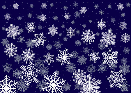 Nightly snowfall.のイラスト素材