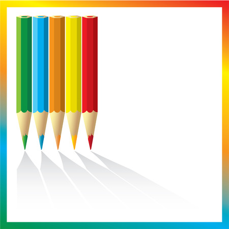 Crayons. Stationeries.のイラスト素材