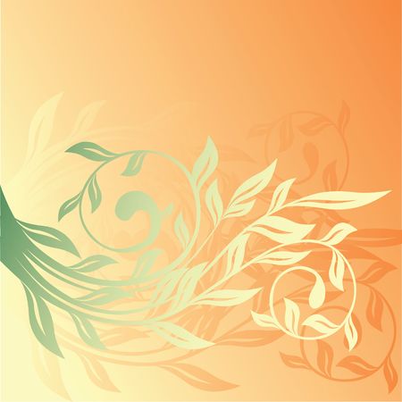 Abstract branch of a plant with foliage.のイラスト素材