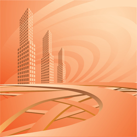  The city landscape. のイラスト素材