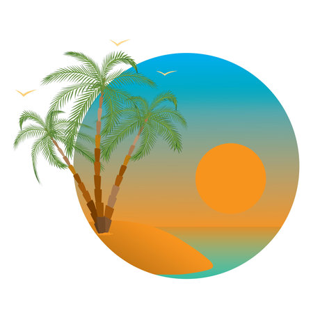 Summer holiday on the sea.のイラスト素材