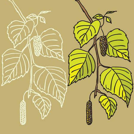 Abstract background with leafs.のイラスト素材