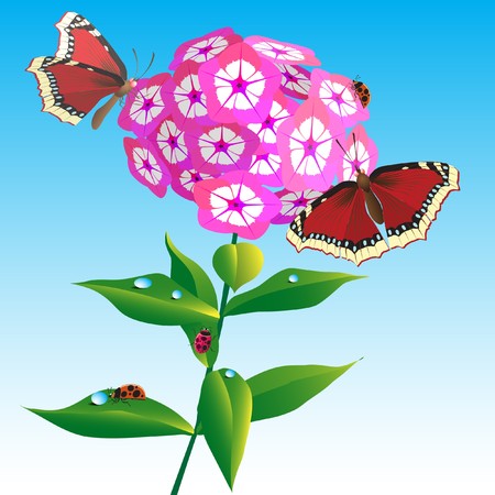 Tree with butterflies.のイラスト素材