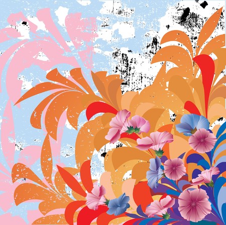 Design floral elementのイラスト素材