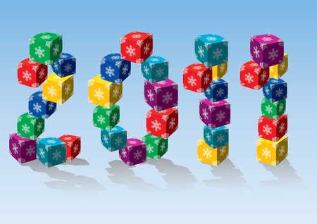 Cube for a decoration. Christmas.の写真素材