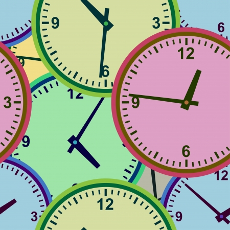 Wall clock  Seamless のイラスト素材