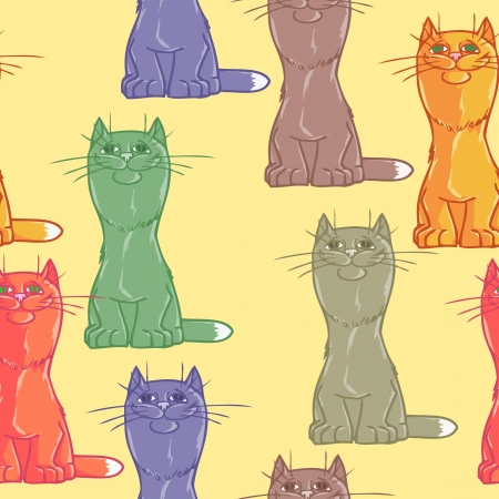 Hilarious cat in a straw hat のイラスト素材