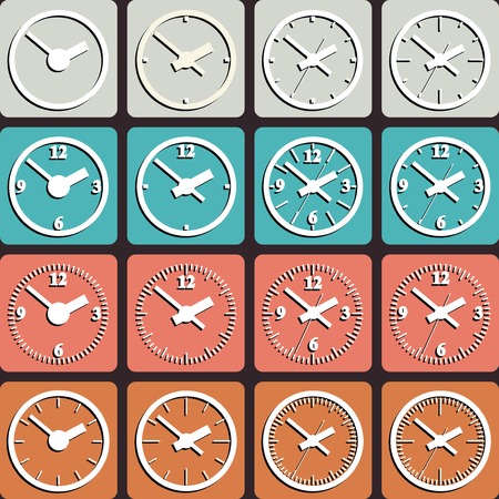 Wall mounted digital clock. Vector illustration.のイラスト素材