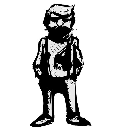 Hipster character design .のイラスト素材