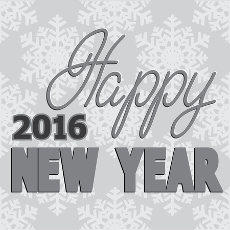 PrintHappy new year hand lettering.  Vector illustration.のイラスト素材