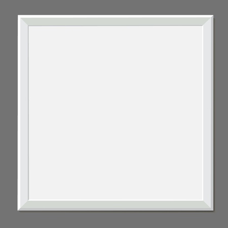 Frame for the picture. Wooden baguette. Beautiful decoration on the wall, interior decoration. Vector illustration.のイラスト素材