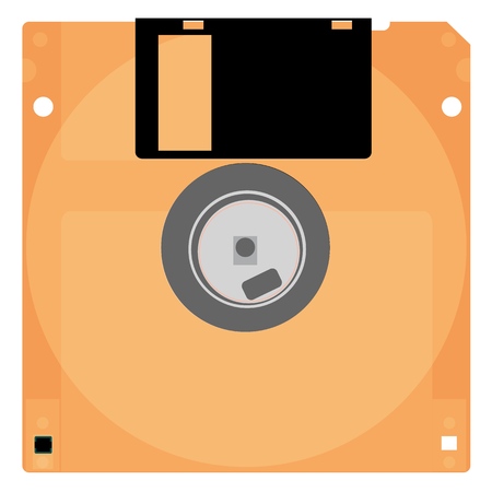 Old floppy. Outdated computer technology. Vector illustration.のイラスト素材