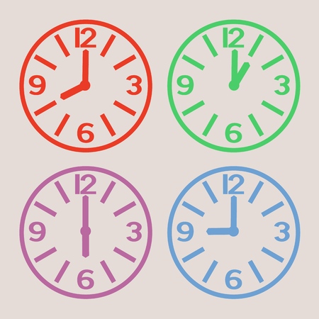 Clock icon. World time concept. Business background. Internet marketing. Daily infographicのイラスト素材