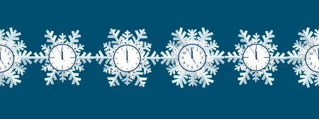 Winter seamless background with snowflakes. Winter holiday and Christmas background. Vector illustrationのイラスト素材