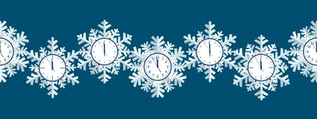 Winter seamless background with snowflakes. Winter holiday and Christmas background. Vector illustrationのイラスト素材