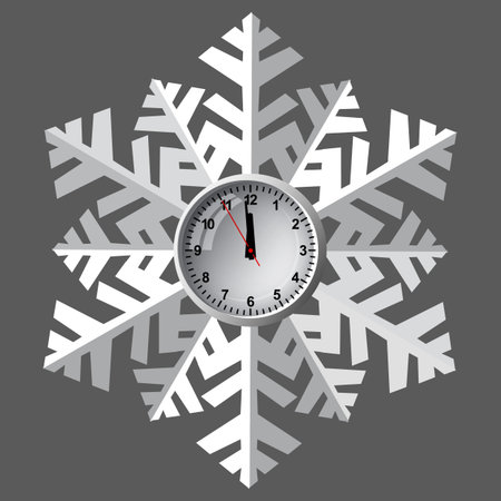 Snowflake winter vintage. Frozen water crystals grow together into a hexagonal crystal. Symbol 2021,...