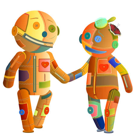Vector cartoon voodoo doll. Halloween. Excellent for the design of postcards, posters,のイラスト素材