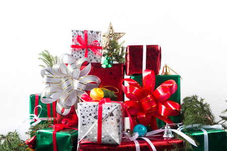 merry christmas and happy newyear giftの写真素材